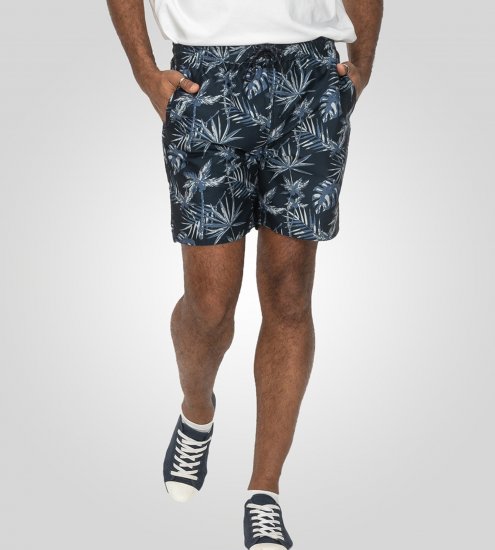 D555 Cleethorpes Hawaii Printed Swimshorts Navy - Uimashortsit - Miesten uimahousut isot koot