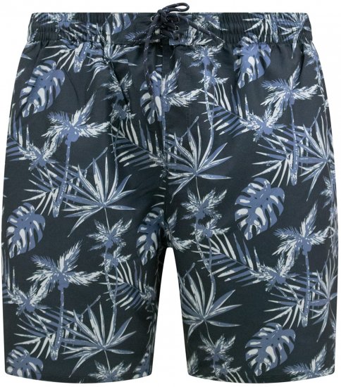 D555 Cleethorpes Hawaii Printed Swimshorts Navy - Uimashortsit - Miesten uimahousut isot koot