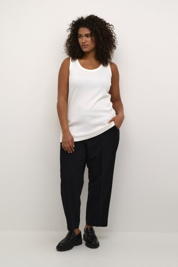 Kaffe Curve Carina Hihaton Toppi Liituvalkoinen - T-paidat - 