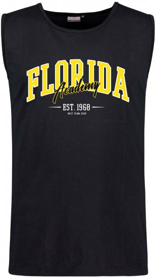 Adamo Motiv Florida Tank Top Black - Isojen miesten hihattomat t-paidat - Isojen miesten hihattomat t-paidat