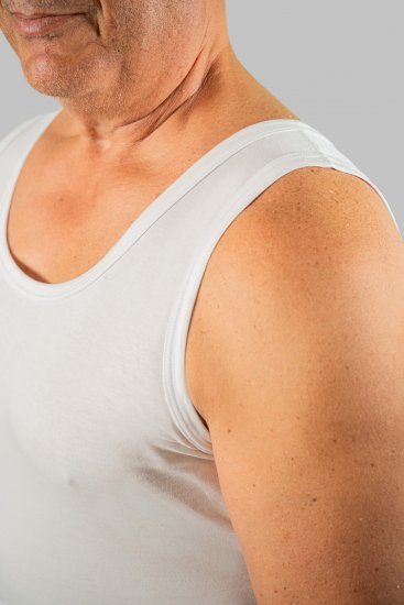 20 Nodi Crew Neck Tank Top in Combed Cotton Jersey White - Alusvaatteet & uimavaatteet - Miesten Isot alusvaatteet 