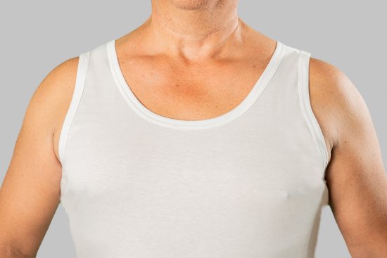 20 Nodi Crew Neck Tank Top in Combed Cotton Jersey White - Alusvaatteet & uimavaatteet - Miesten Isot alusvaatteet 