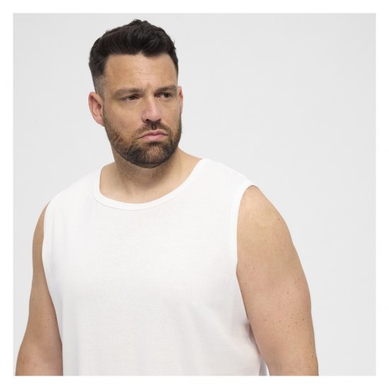 North Latitude Tanktop White - Isojen miesten hihattomat t-paidat - Isojen miesten hihattomat t-paidat
