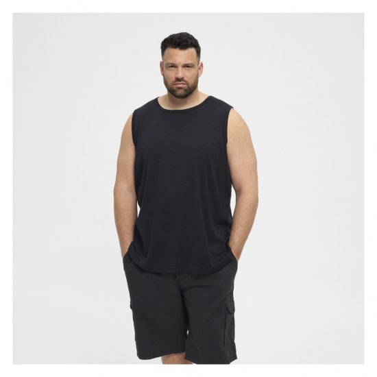 North Latitude Tanktop Black - Isojen miesten hihattomat t-paidat - Isojen miesten hihattomat t-paidat