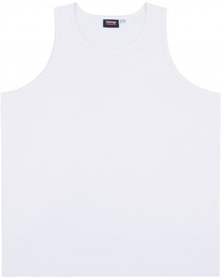 Espionage T017 Plain Tanktop White - T-paidat - Isot T-paidat 2XL – 14XL