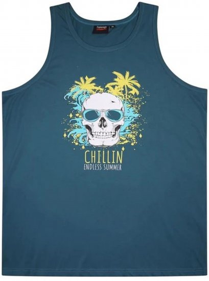 Espionage T381 Surfing Tanktop Teal - Isojen miesten hihattomat t-paidat - Isojen miesten hihattomat t-paidat