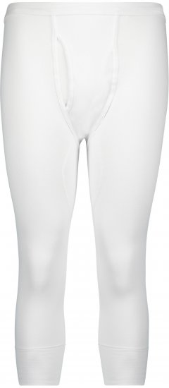 Adamo Royal Thermal Long Johns 3/4 Fine Ribbed White - Alusvaatteet & uimavaatteet - Miesten Isot alusvaatteet 