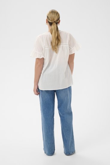 Kaffe Curve Valeria Top Chalk - Topit - 