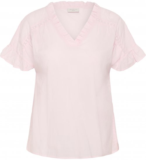 Kaffe Curve Valeria Top Ballerina Pink - Naisten paidat ja topit isot koot - 