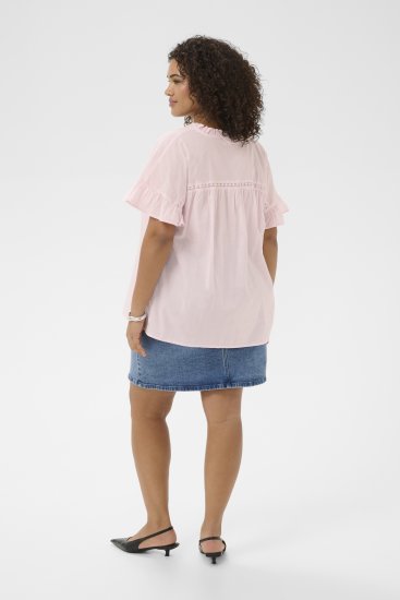 Kaffe Curve Valeria Top Ballerina Pink - Naisten paidat ja topit isot koot - 