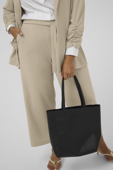 Kaffe Curve Pheolo Cropped Pants Feather Grey - Kangashousut - 