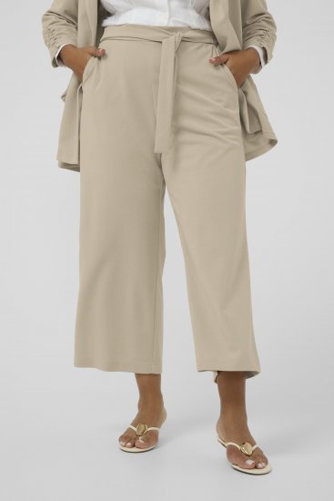 Kaffe Curve Pheolo Cropped Pants Feather Grey - Kangashousut - 
