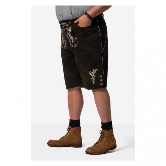 Men Plus Leather Trousers Dark Brown - Juhlapukeutuminen - Juhlapukeutuminen – Juhli tyylikkäästi ja mukavasti