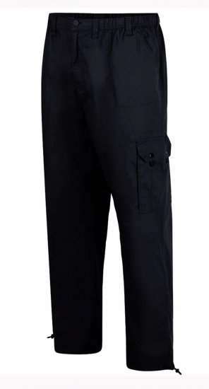 Espionage TR048 Cargo Trousers Black - Miesten reisitaskuhousut isot koot - Isojen miesten reisitaskuhousut