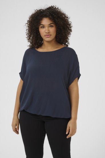 Kaffe Curve Ami Stanley Lyhythihainen Pusero Tummansininen - T-paidat - 