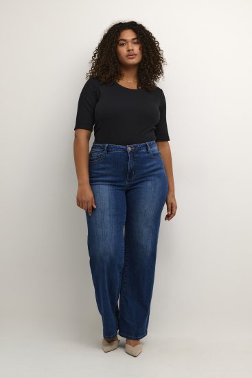 Kaffe Curve Carina T-paita Musta - T-paidat - 