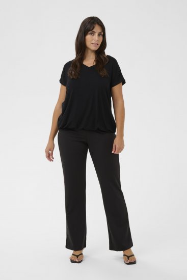 Kaffe Curve Jena V-aukkoinen T-paita Musta - T-paidat - 