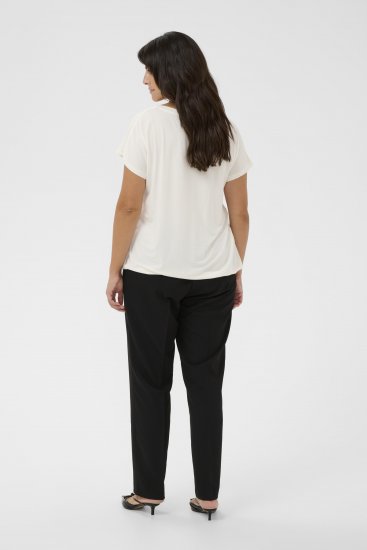 Kaffe Curve Jena V-aukkoinen T-paita Liituvalkoinen - T-paidat - 