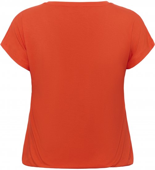 Kaffe Curve Jena V-Neck T-Shirt Grenadine Red - T-paidat - 