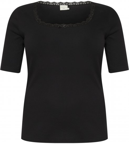 Kaffe Curve Britt T-paita Musta - T-paidat - 