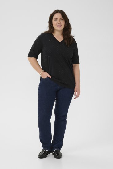 Kaffe Curve Phoelina T-Shirt Black - T-paidat - 