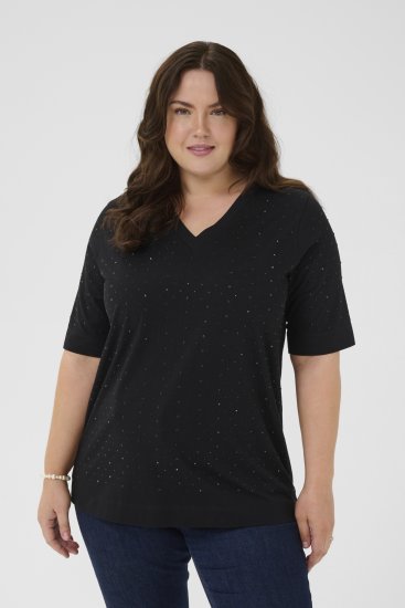 Kaffe Curve Phoelina T-Shirt Black - T-paidat - 