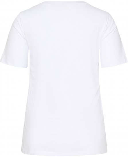 Kaffe Curve June T-paita Valkoinen - Painetut T-paidat naisille - 