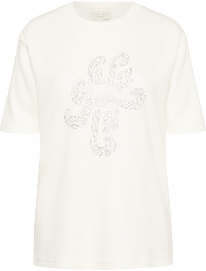 Kaffe Curve Rosa T-Shirt Chalk - T-paidat - 