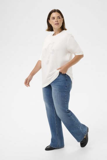 Kaffe Curve Rosa T-Shirt Chalk - T-paidat - 