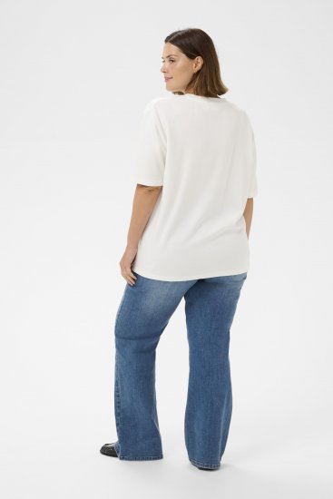 Kaffe Curve Rosa T-Shirt Chalk - T-paidat - 