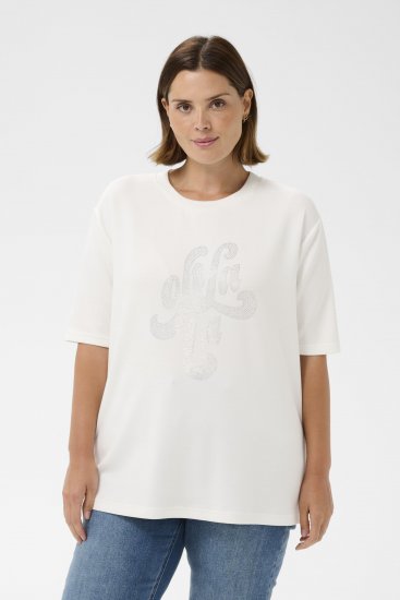 Kaffe Curve Rosa T-Shirt Chalk - T-paidat - 