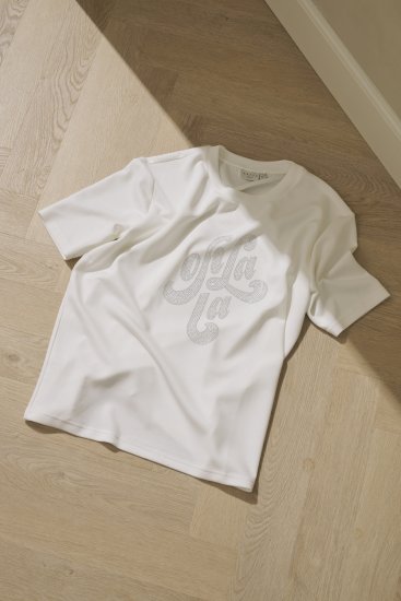 Kaffe Curve Rosa T-Shirt Chalk - T-paidat - 