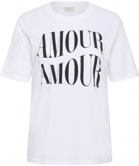 Kaffe Curve Chari T-Shirt Optical White - T-paidat - 