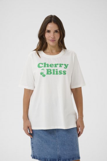 Kaffe Curve Chari T-Shirt Chalk - T-paidat - 