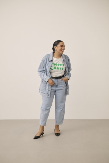 Kaffe Curve Chari T-Shirt Chalk - T-paidat - 