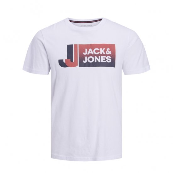 Jack & Jones Logan T-Shirt White - T-paidat - Isot T-paidat 2XL – 14XL