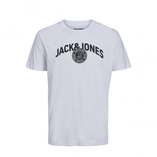 Jack & Jones Ounce Logo T-Shirt White - T-paidat - Isot T-paidat 2XL – 14XL