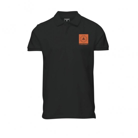 Jack & Jones Conrad Polo Short Sleeve Black - Pikeepaidat - Miesten isot pikeepaidat