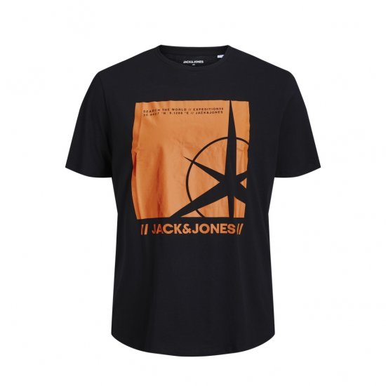 Jack & Jones Conrad T-Shirt Black - T-paidat - Isot T-paidat 2XL – 14XL