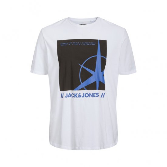 Jack & Jones Conrad T-Shirt White - T-paidat - Isot T-paidat 2XL – 14XL