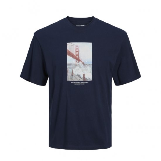 Jack & Jones Copenhagen Photo T-Shirt Navy - T-paidat - Isot T-paidat 2XL – 14XL