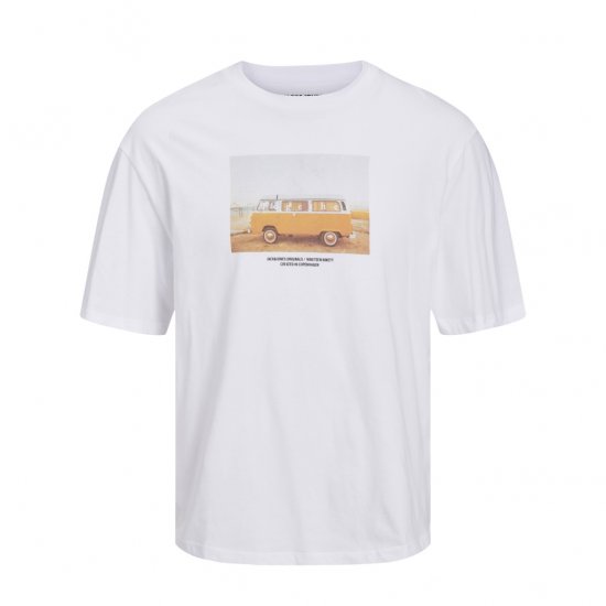 Jack & Jones Copenhagen Photo T-Shirt White - T-paidat - Isot T-paidat 2XL – 14XL