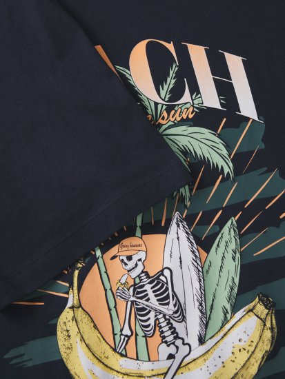 Jack & Jones King Crew Neck T-Shirt Navy - Isojen miesten t-paidat painatuksella - Isojen miesten t-paidat painatuksella