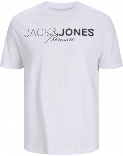 Jack & Jones Blaneo Short Sleeve T-Shirt White - T-paidat - Isot T-paidat 2XL – 14XL