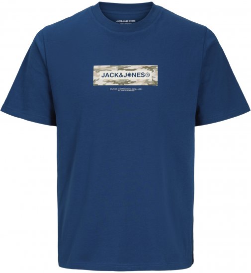 Jack & Jones Breeze Branded T-Shirt Blue - T-paidat - Isot T-paidat 2XL – 14XL