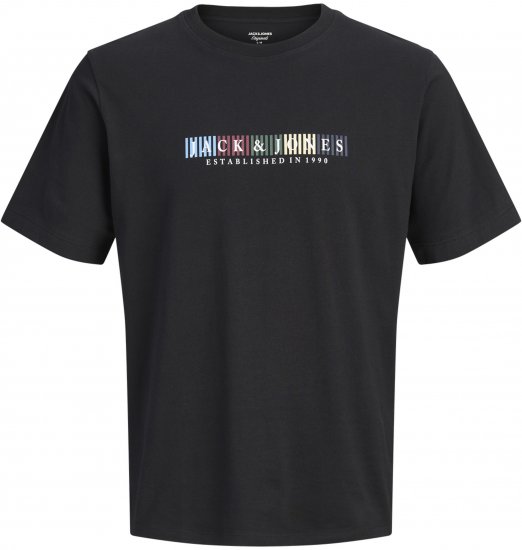 Jack & Jones Nantucket Branding T-Paita Musta - T-paidat - Isot T-paidat 2XL – 14XL