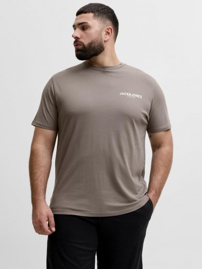 Jack & Jones Oscar T-Shirt Grey - Isojen miesten t-paidat painatuksella - Isojen miesten t-paidat painatuksella