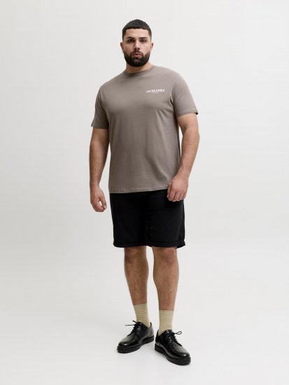 Jack & Jones Oscar T-Shirt Grey - Isojen miesten t-paidat painatuksella - Isojen miesten t-paidat painatuksella