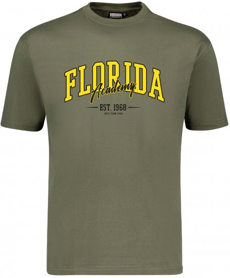 Adamo Florida Comfort Fit T-Shirt Olive Green - T-paidat - Isot T-paidat 2XL – 14XL