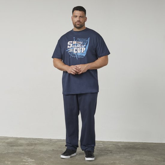 North Latitude 61119 Painettu T-Paita Laivastonsininen - T-paidat - Isot T-paidat 2XL – 14XL
